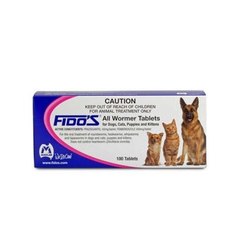 Fidos Allwormer Tablets For Dogs, Puppies, Cats and Kittens Fidos
